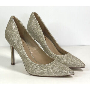 Sam Edelman Women's Hazel Pumps Size 5 Jute Glam Gold Silver Sparkle Pointed Toe
